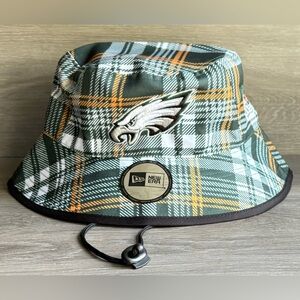 New Era Green Plaid Bucket Hat